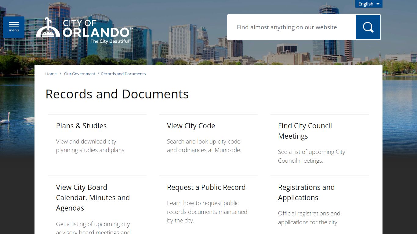 Records and Documents - City of Orlando